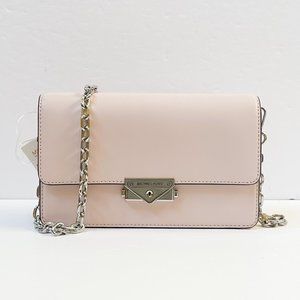 Michael Kors CECE Medium Shoulder Crossbody Bag Clutch Pink Powder Blush